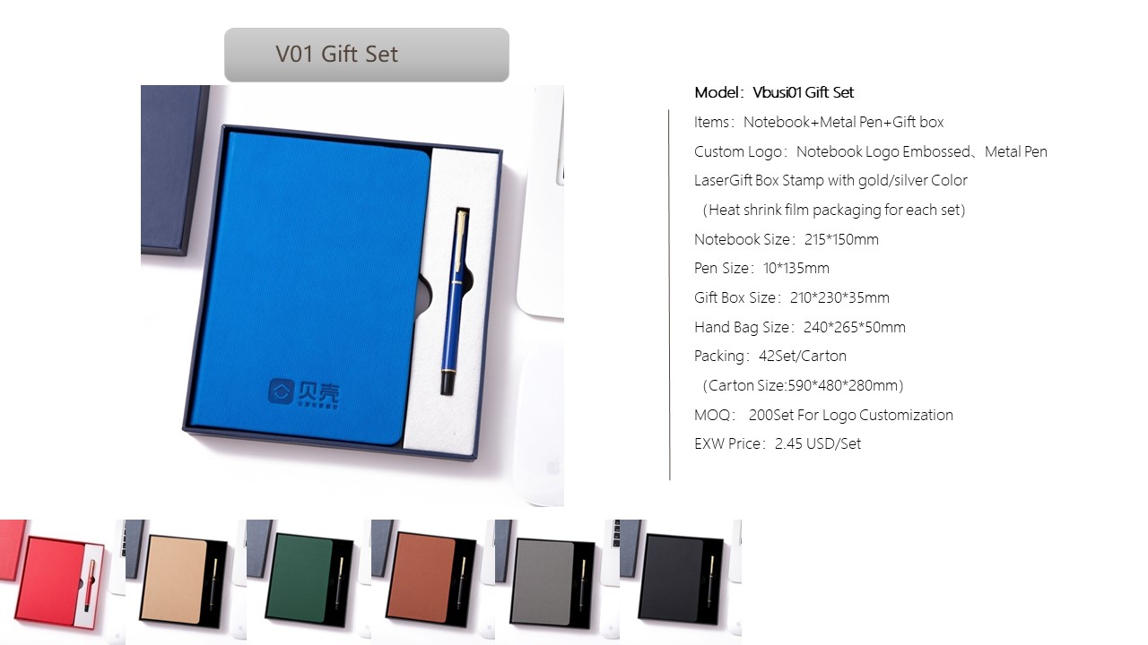 Notebook Style Gift Set