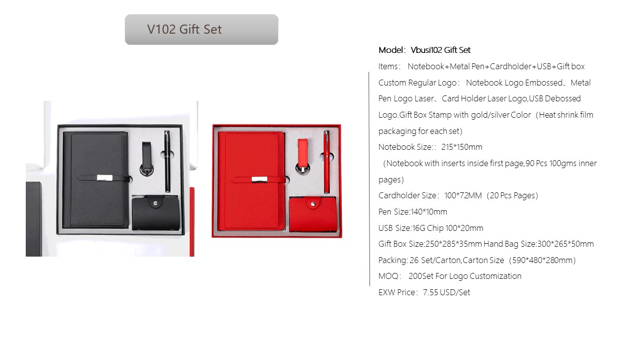 Notebook Style Gift Set