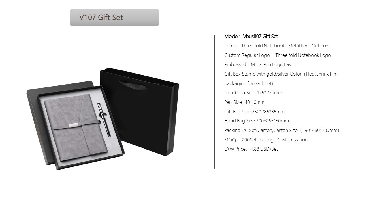 Notebook Style Gift Set