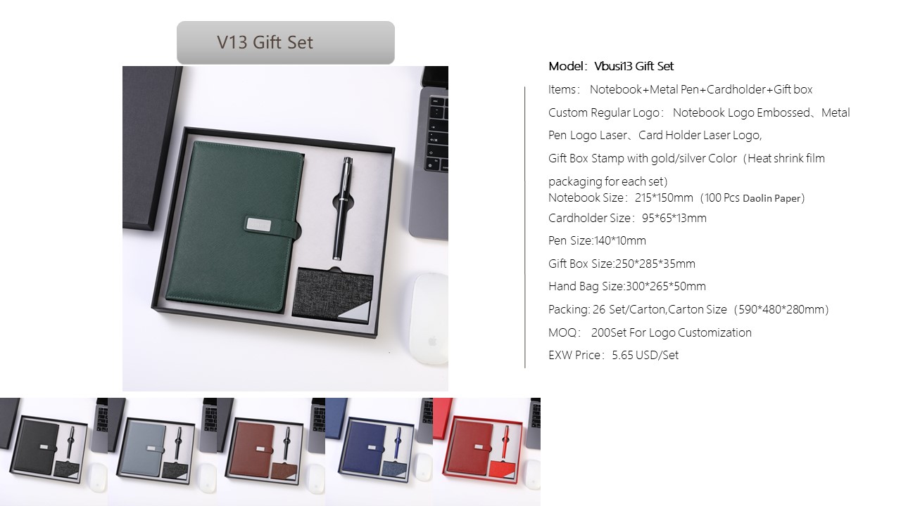 Notebook Style Gift Set