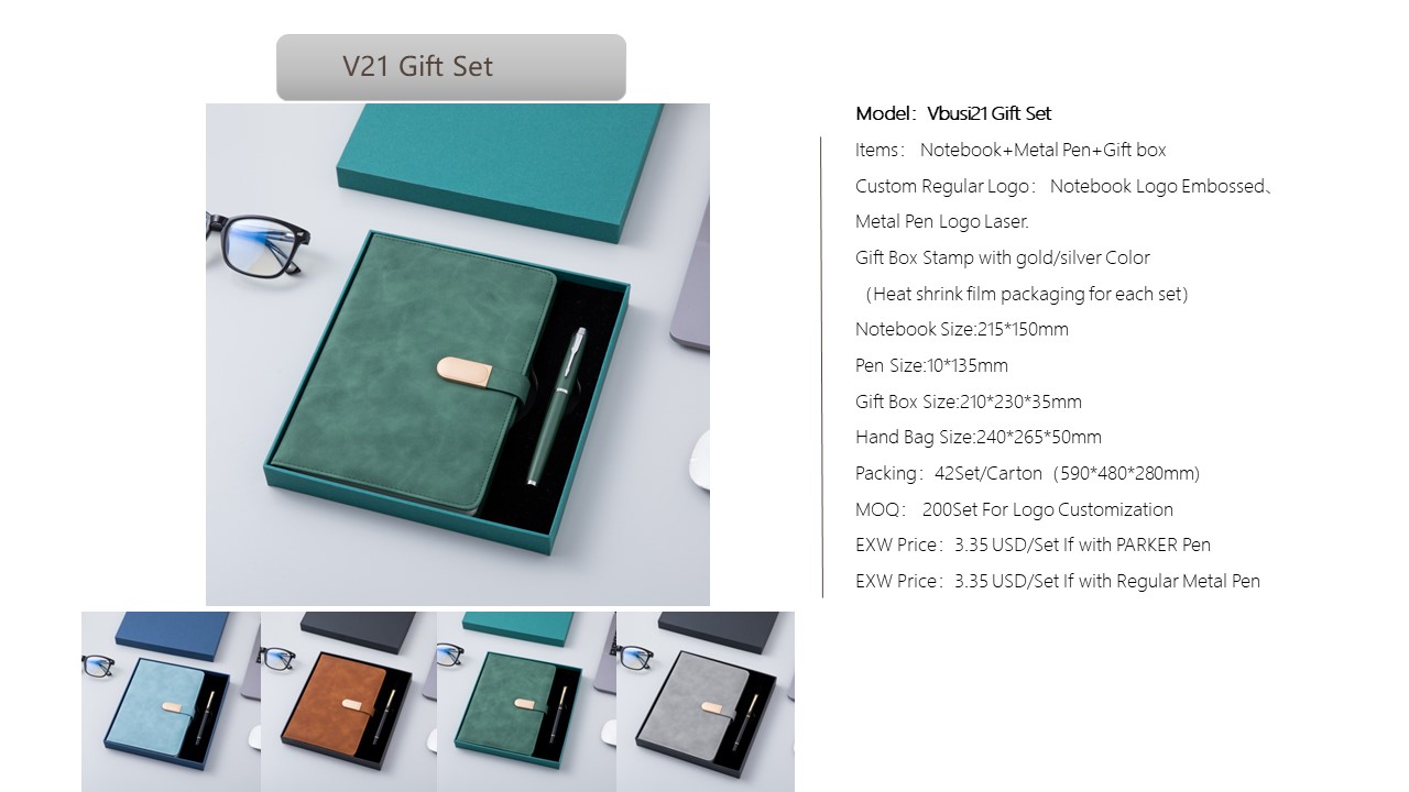 Notebook Style Gift Set