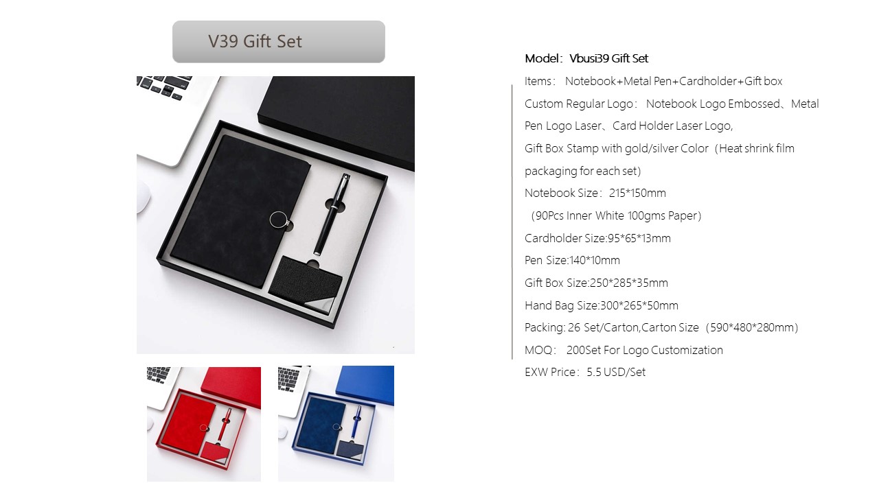 Notebook Style Gift Set