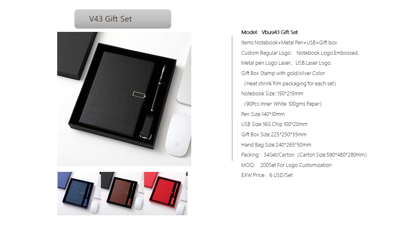 Notebook Style Gift Set