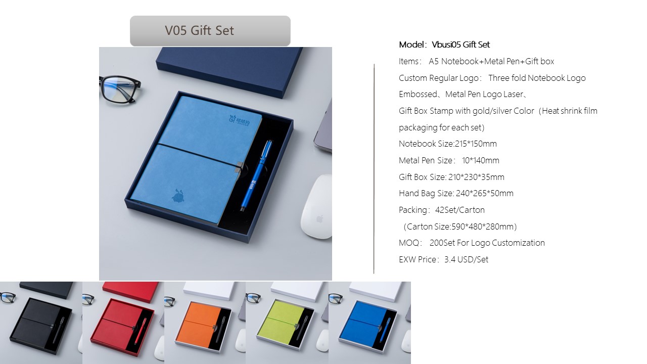 Notebook Style Gift Set
