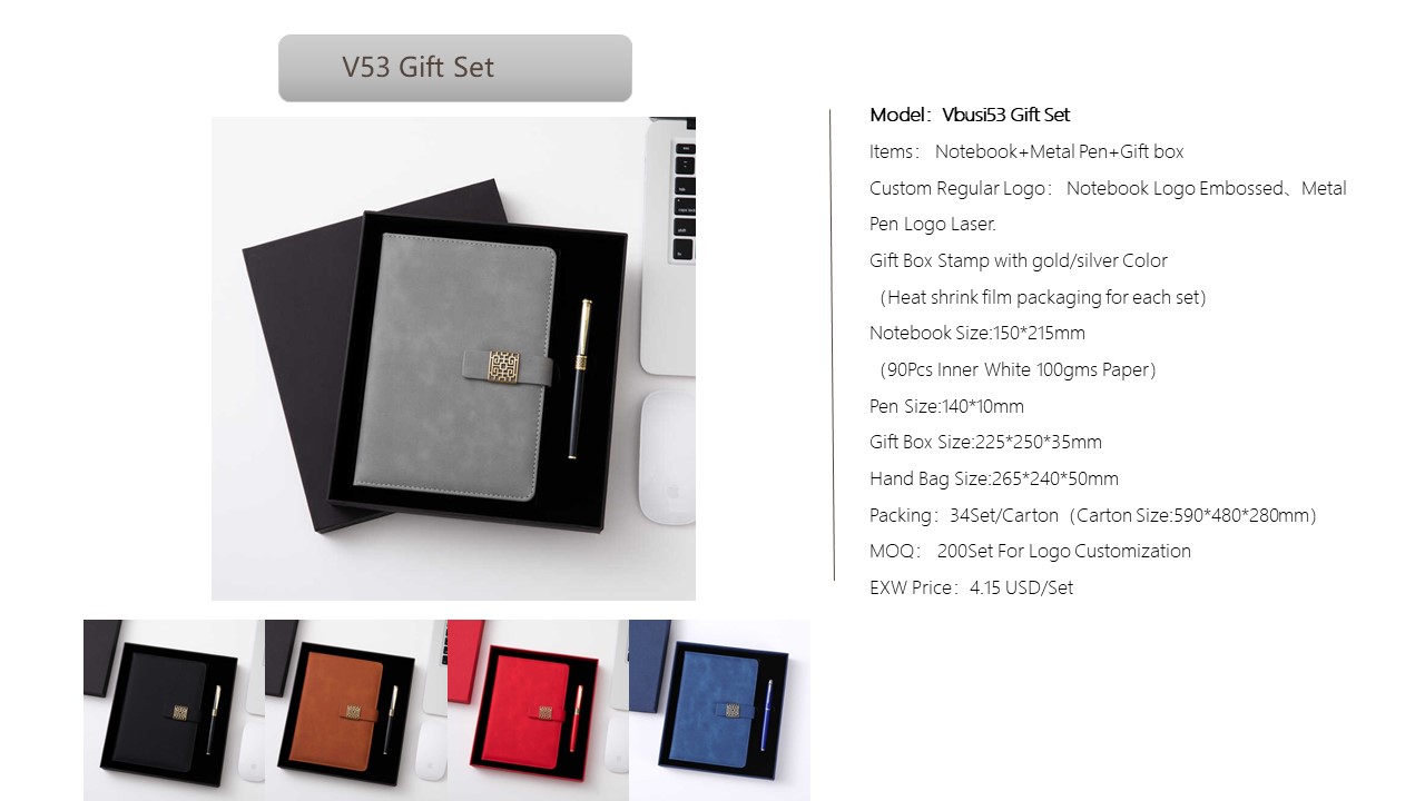 Notebook Style Gift Set