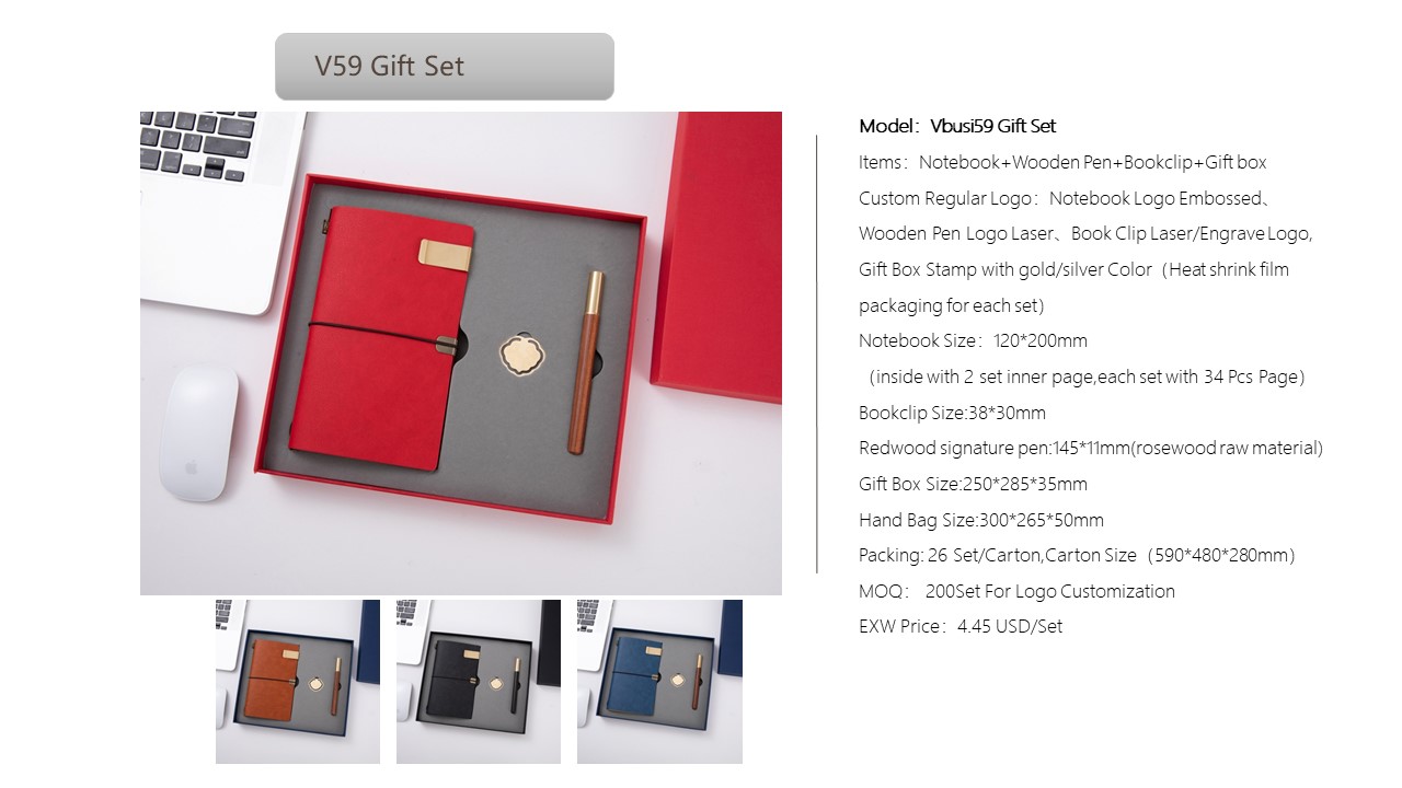 Notebook Style Gift Set