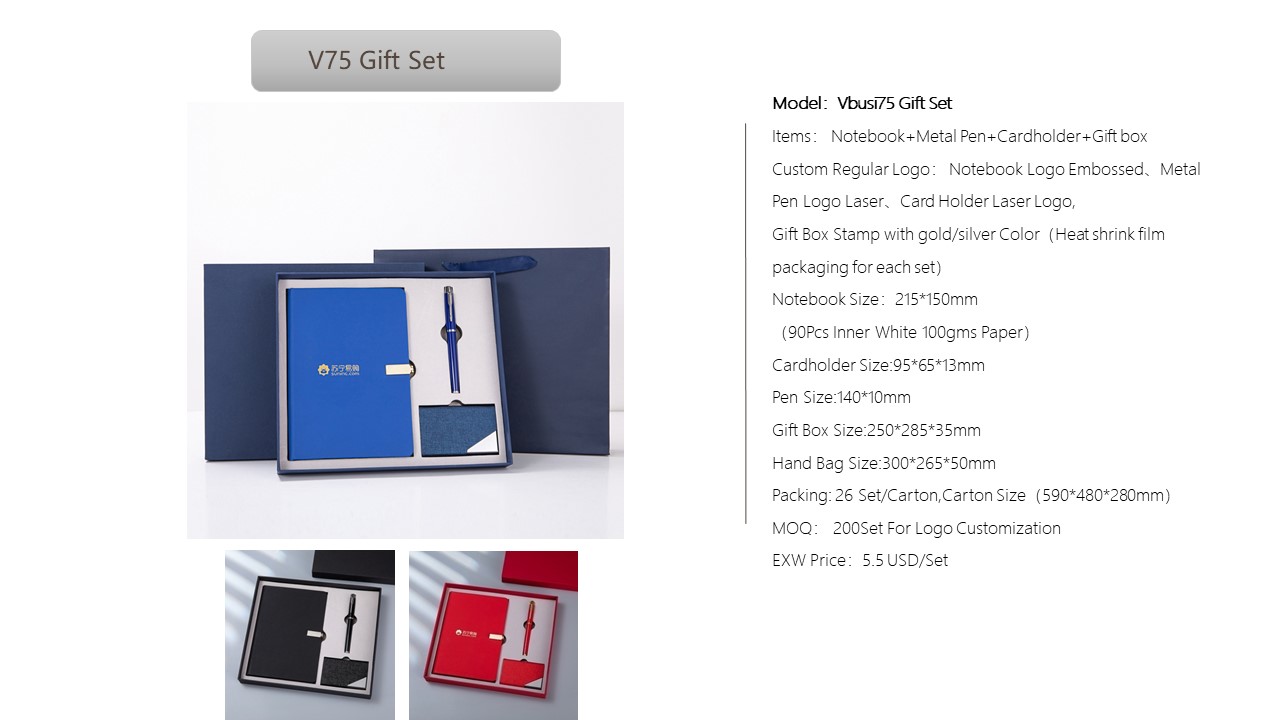 Notebook Style Gift Set