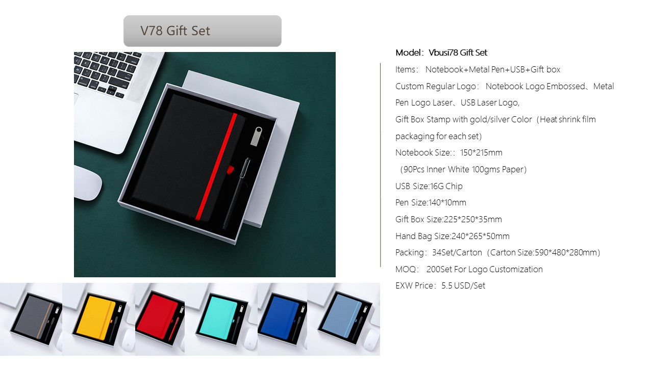 Notebook Style Gift Set