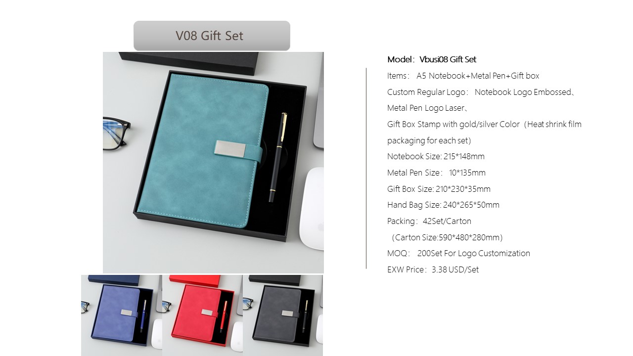 Notebook Style Gift Set