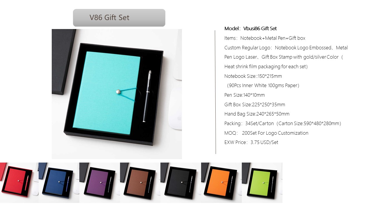 Notebook Style Gift Set