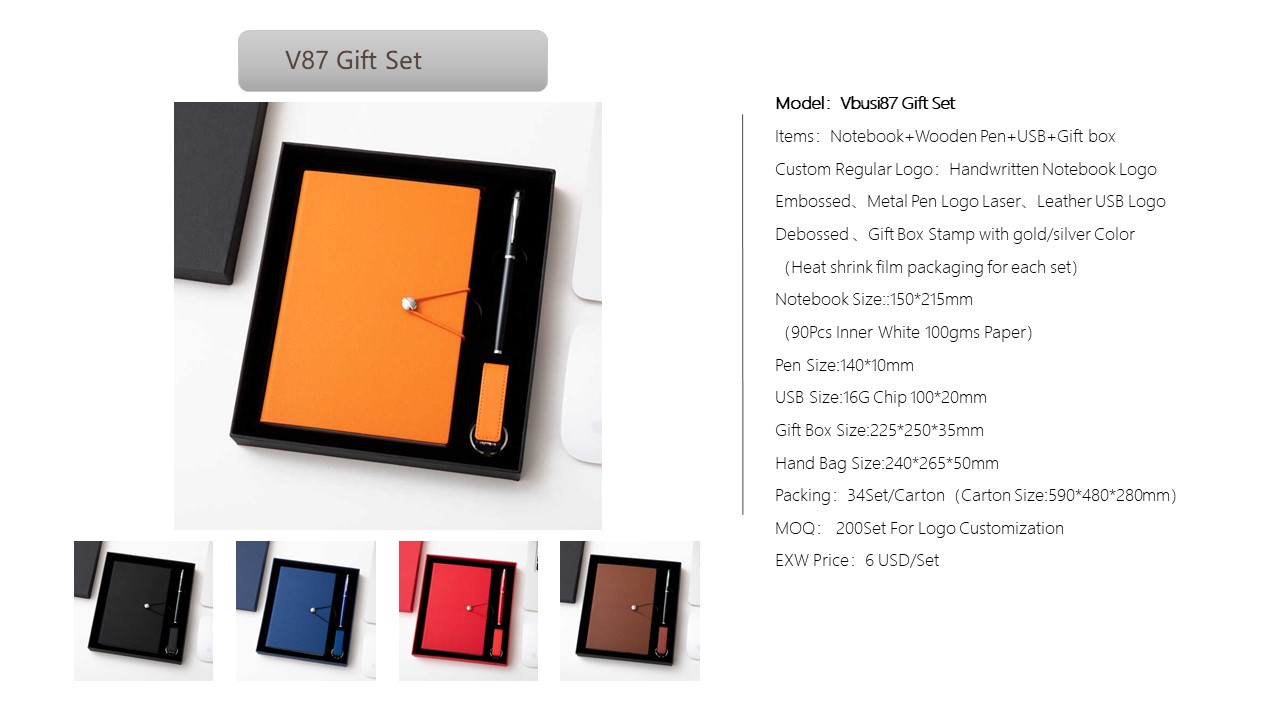 Notebook Style Gift Set