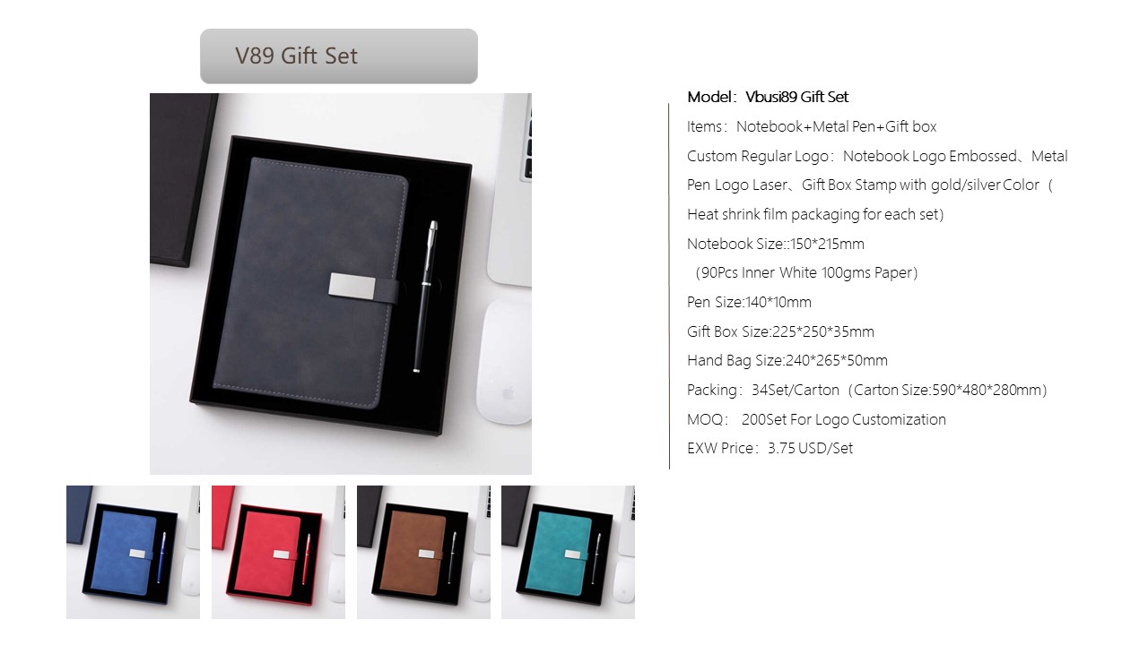 Notebook Style Gift Set