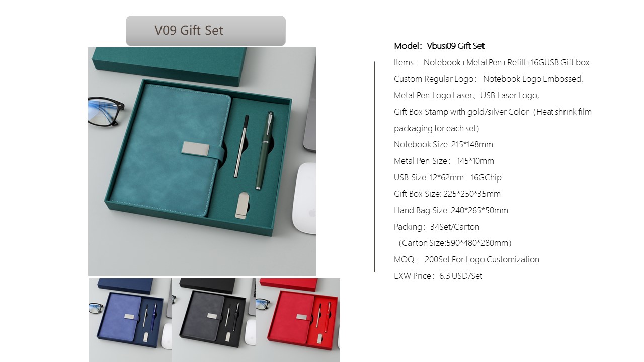 Notebook Style Gift Set