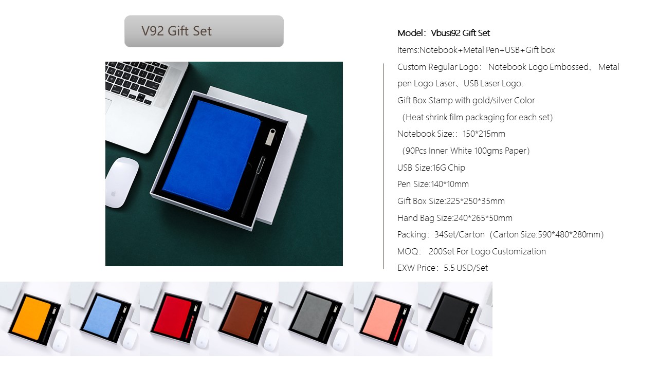 Notebook Style Gift Set