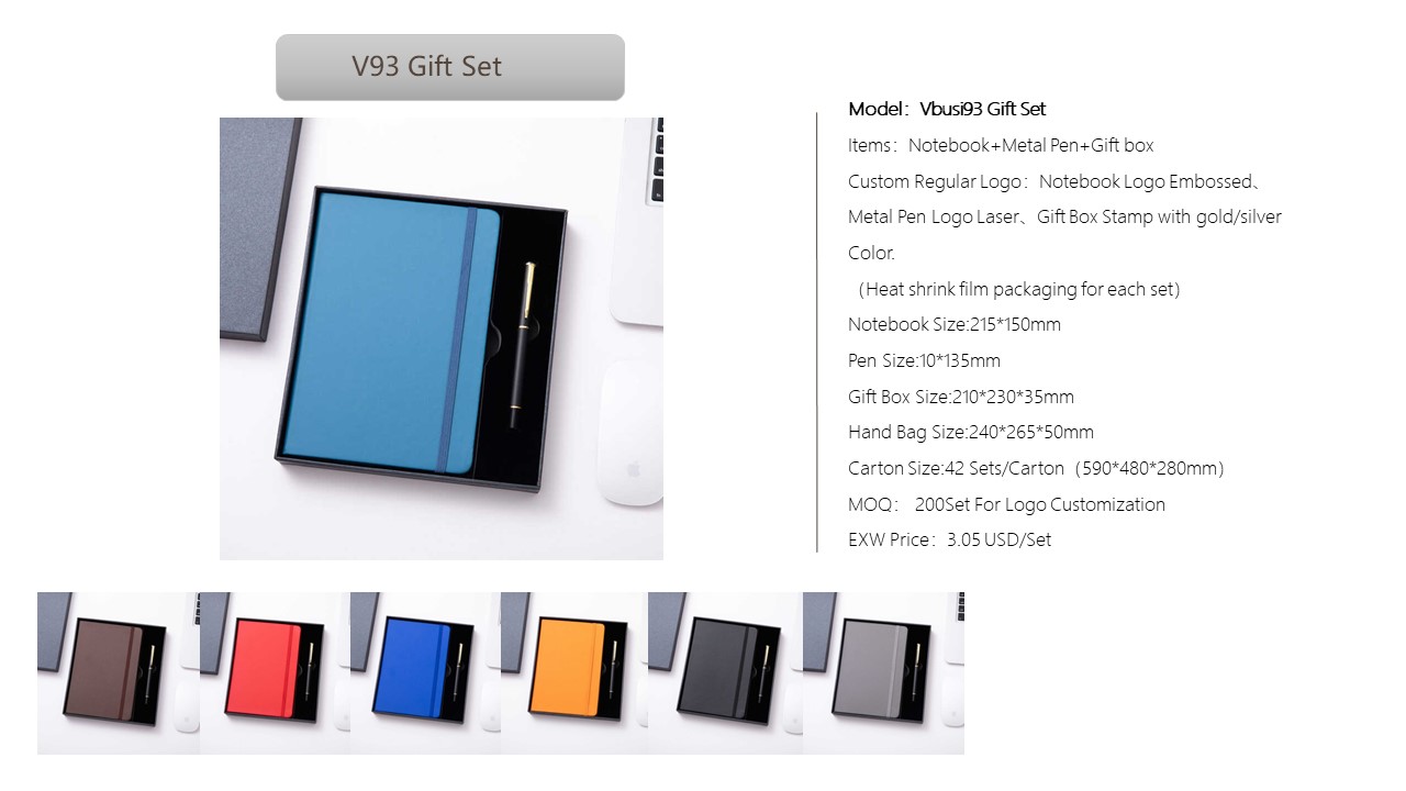 Notebook Style Gift Set