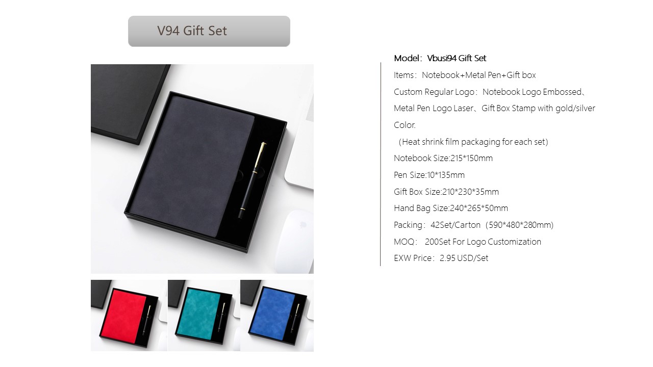 Notebook Style Gift Set
