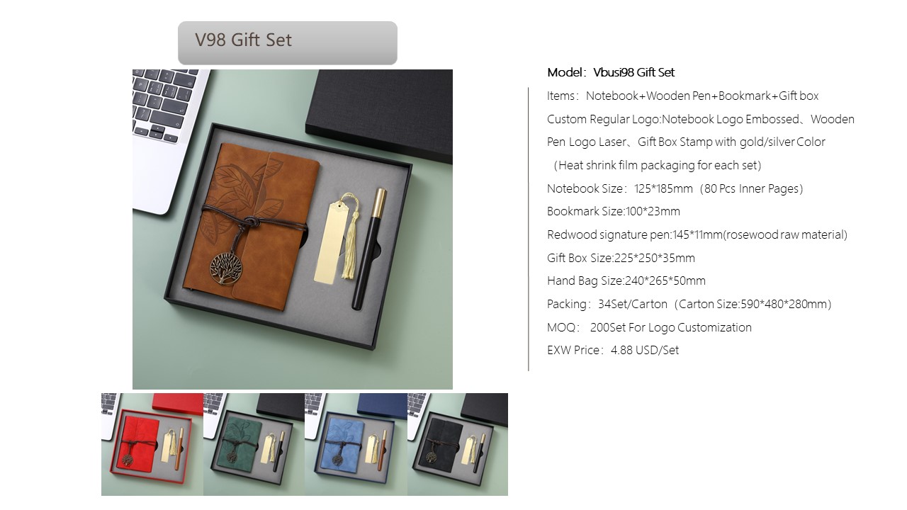 Notebook Style Gift Set