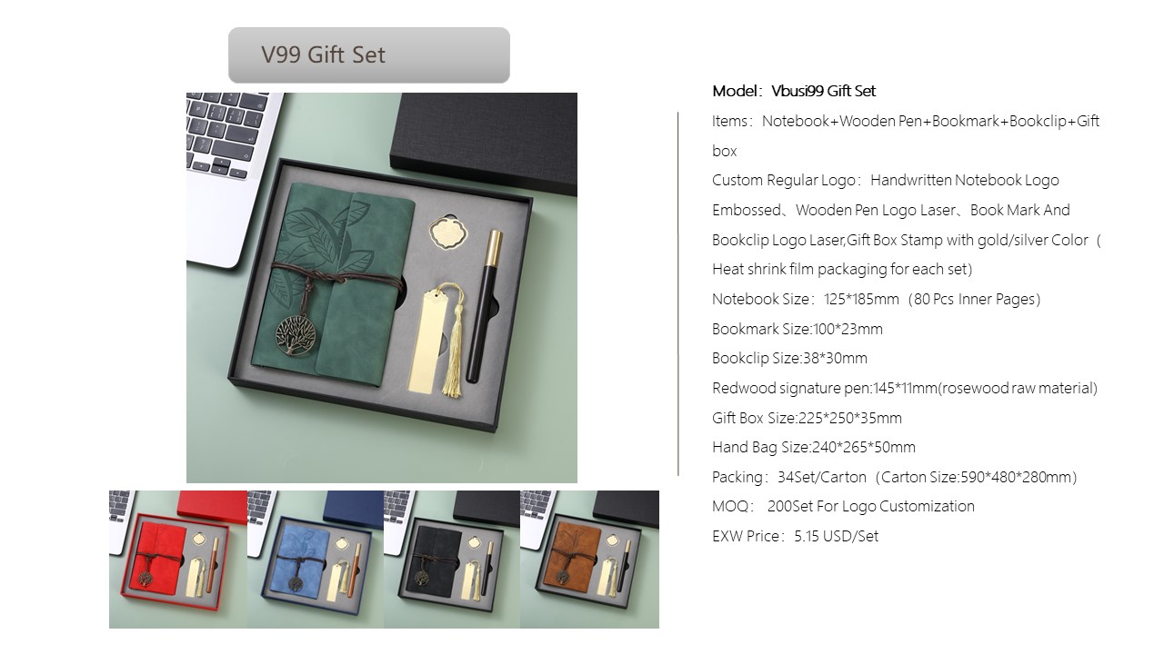 Notebook Style Gift Set