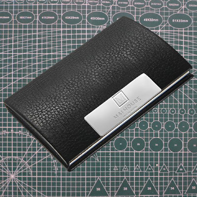 VbusiL23 PU Coated Stainless Steel Name Card Holder
