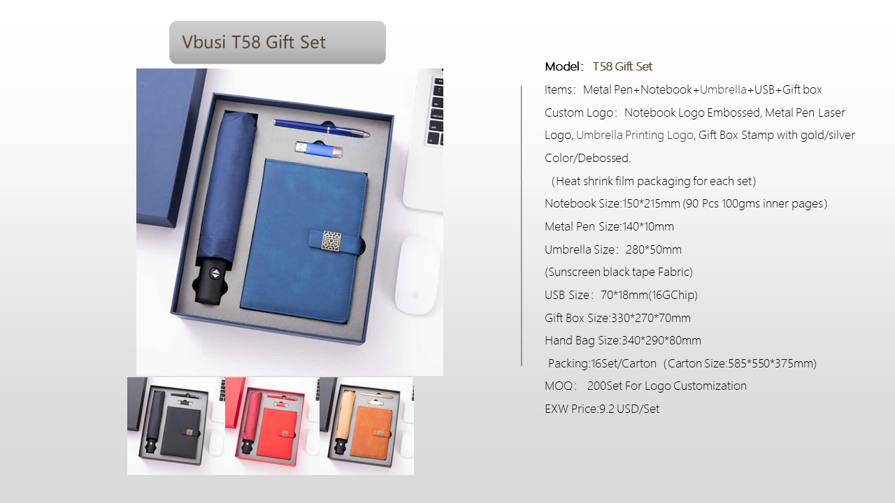 Notebook Style Gift Set