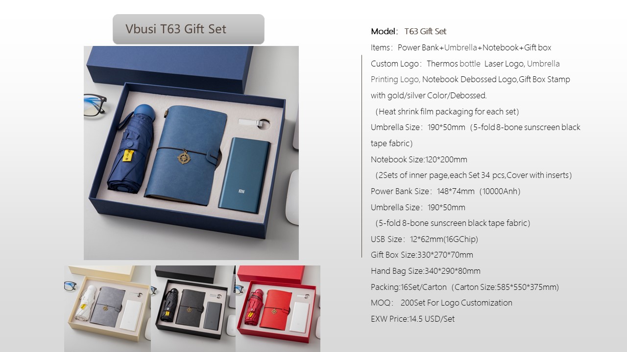 Notebook Style Gift Set
